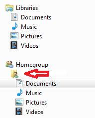Windows Explorer, Homegroup Location